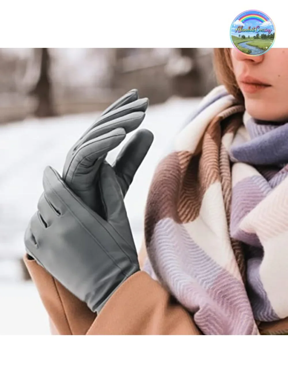 Cashmere Lined Leather Gloves for Women Luxury Winter Sheepskin
